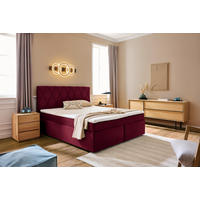 BOXSPRINGBETT 160/200 cm  in Rot  - Rot/Schwarz, Design, Holzwerkstoff/Kunststoff (160/200cm) - Xora
