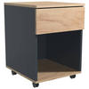 ROLLCONTAINER 39/55/45 cm  - Honigeiche/Anthrazit, Modern, Holzwerkstoff/Kunststoff (39/55/45cm) - MID.YOU