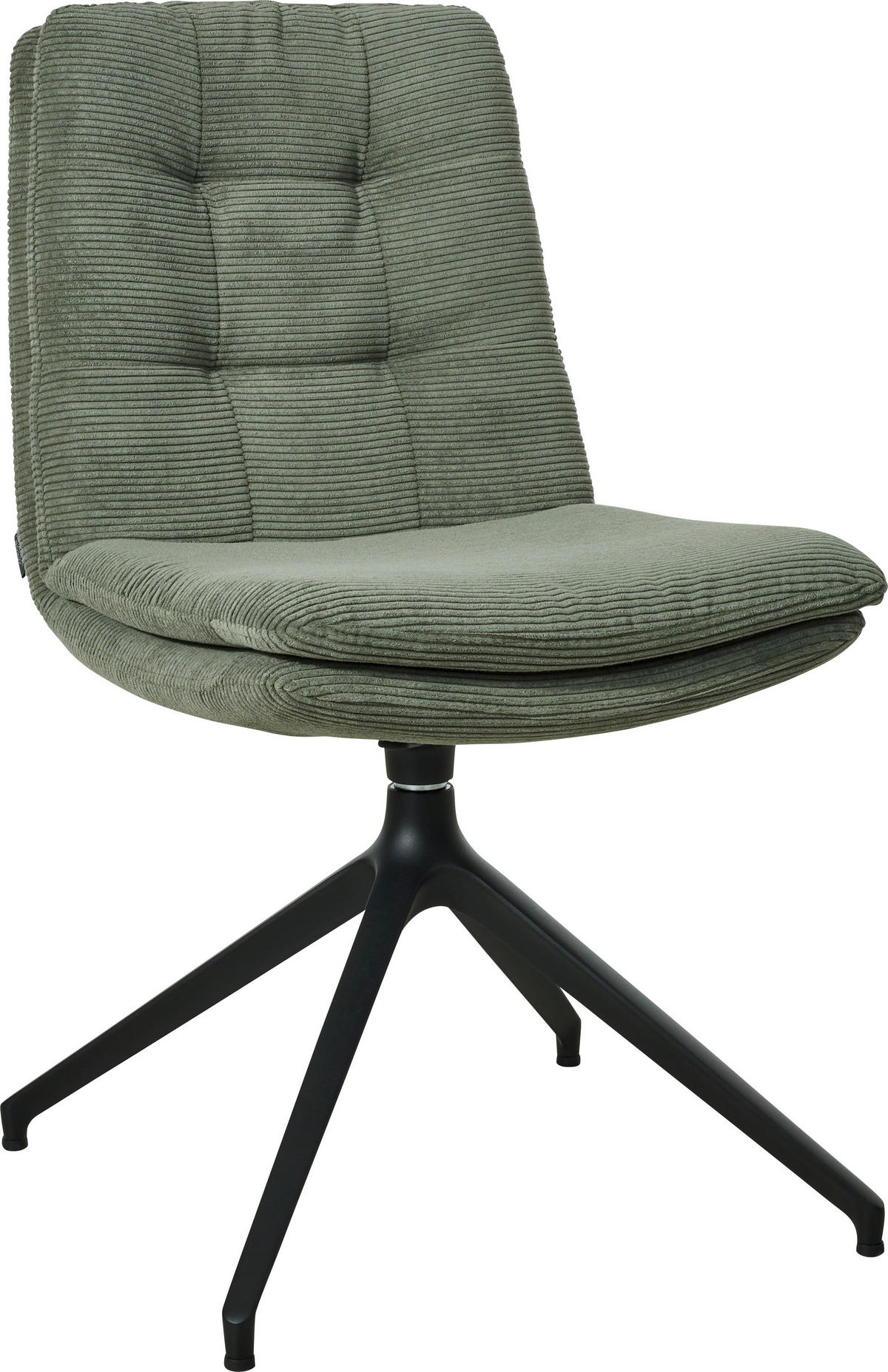 STUHL - Schwarz/Olivgrün, Design, Textil/Metall (49/90/68cm) - Johann Jakob