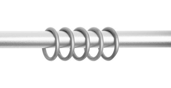 VORHANGSTANGENSET 120-210 cm  - Grau Hochglanz, Basics, Metall (120-210cm) - Homeware