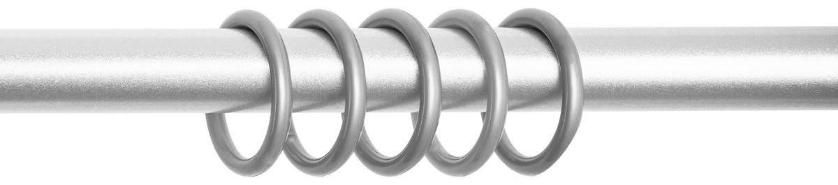 VORHANGSTANGENSET 120-210 cm  - Grau Hochglanz, Basics, Metall (120-210cm) - Homeware