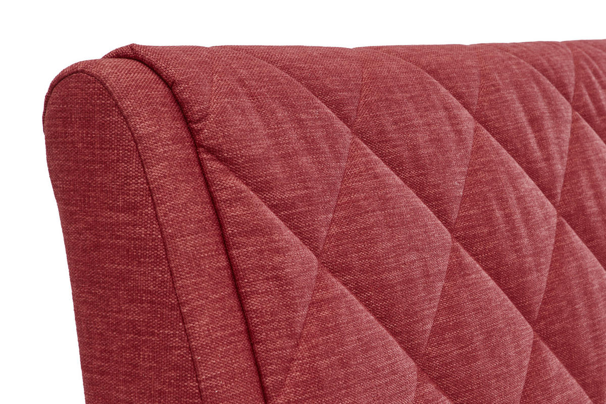 BOXSPRINGOVÁ POSTEĽ, 180/200 cm, červená - hliníková/červená, Konventionell, kov/textil (180/200cm) - Dieter Knoll