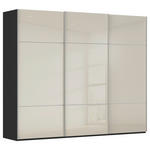 SCHWEBETÜRENSCHRANK  in Schwarz, Champagner  - Champagner/Alufarben, KONVENTIONELL, Glas/Holzwerkstoff (242/223/68cm) - Novel