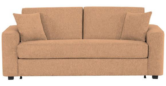 SCHLAFSOFA Webstoff Kupferfarben  - Schwarz/Kupferfarben, Design, Kunststoff/Textil (205/83/100cm) - Xora