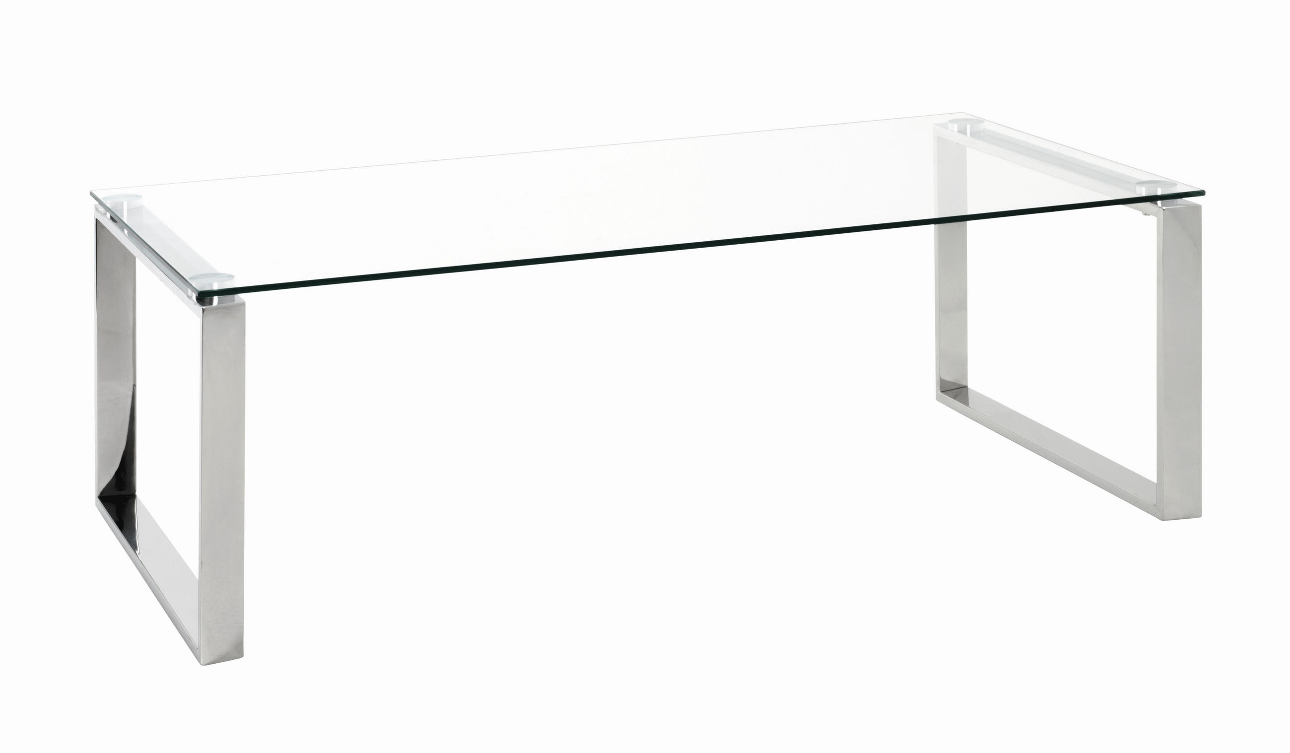 KONFERENČNÍ STOLEK, barvy nerez oceli, kov, sklo, 120/60/40 cm