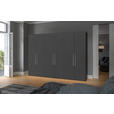 DREHTÜRENSCHRANK  in Anthrazit, Schwarz  - Edelstahlfarben/Anthrazit, Design, Holzwerkstoff (303/215/59cm) - Carryhome