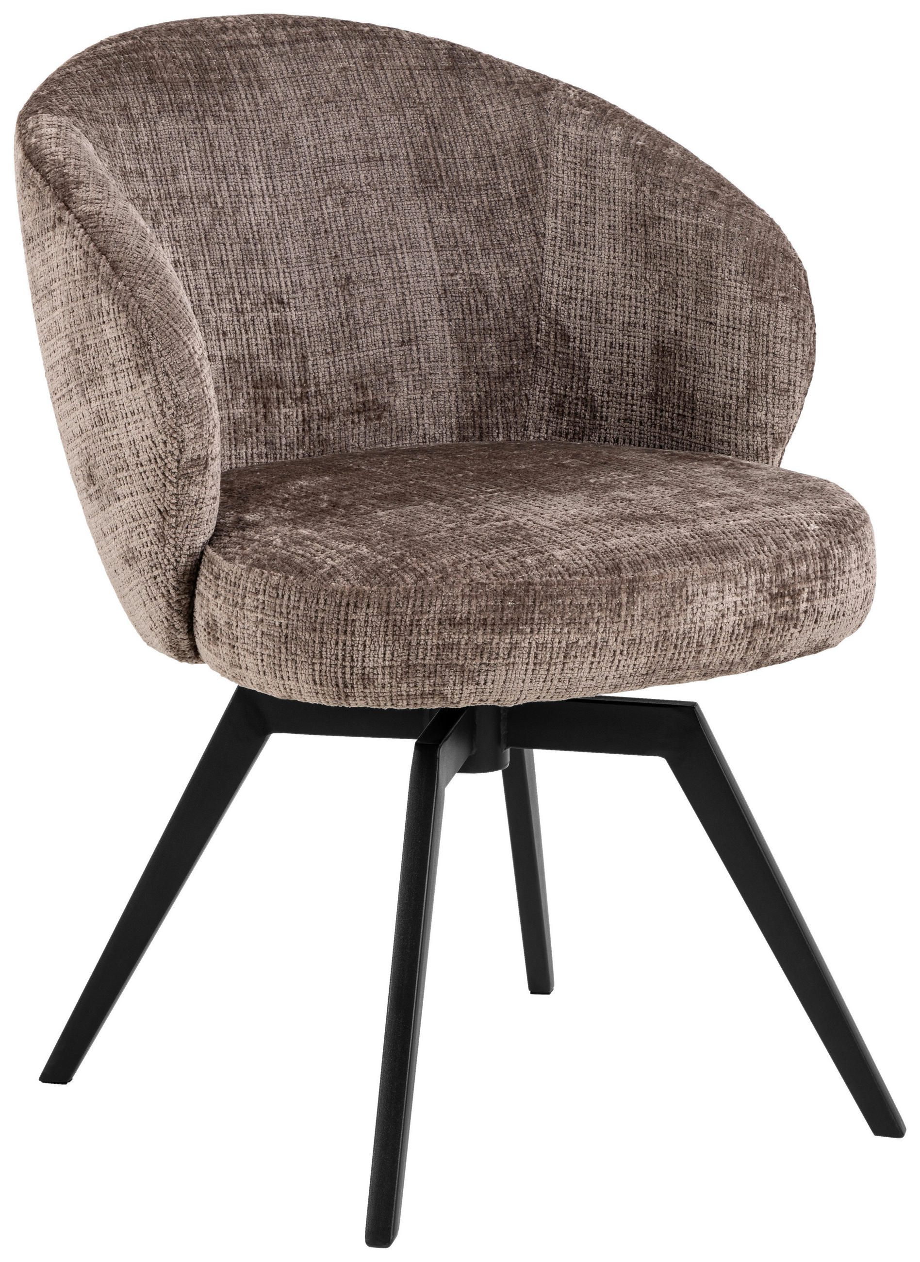 STOL MED ARMSTÖD struktur  - brun/svart, Design, metall/textil (58,5/80/60cm) - MID.YOU