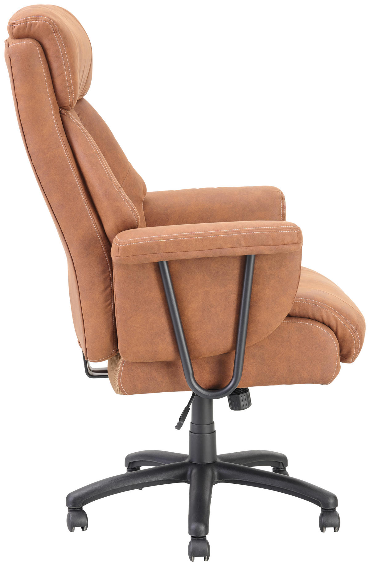 CHEFSESSEL  in Velours Braun, Schwarz  - Schwarz/Braun, MODERN, Kunststoff/Textil (84/120-128/85cm) - MID.YOU