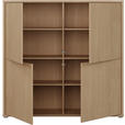 HIGHBOARD  124,5/121,5/34,9 cm  - Eichefarben/Grau, MODERN, Holzwerkstoff/Kunststoff (124,5/121,5/34,9cm) - Carryhome