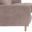 ECKSOFA Altrosa Flachgewebe  - Buchefarben/Altrosa, KONVENTIONELL, Holz/Textil (230/144cm) - Carryhome
