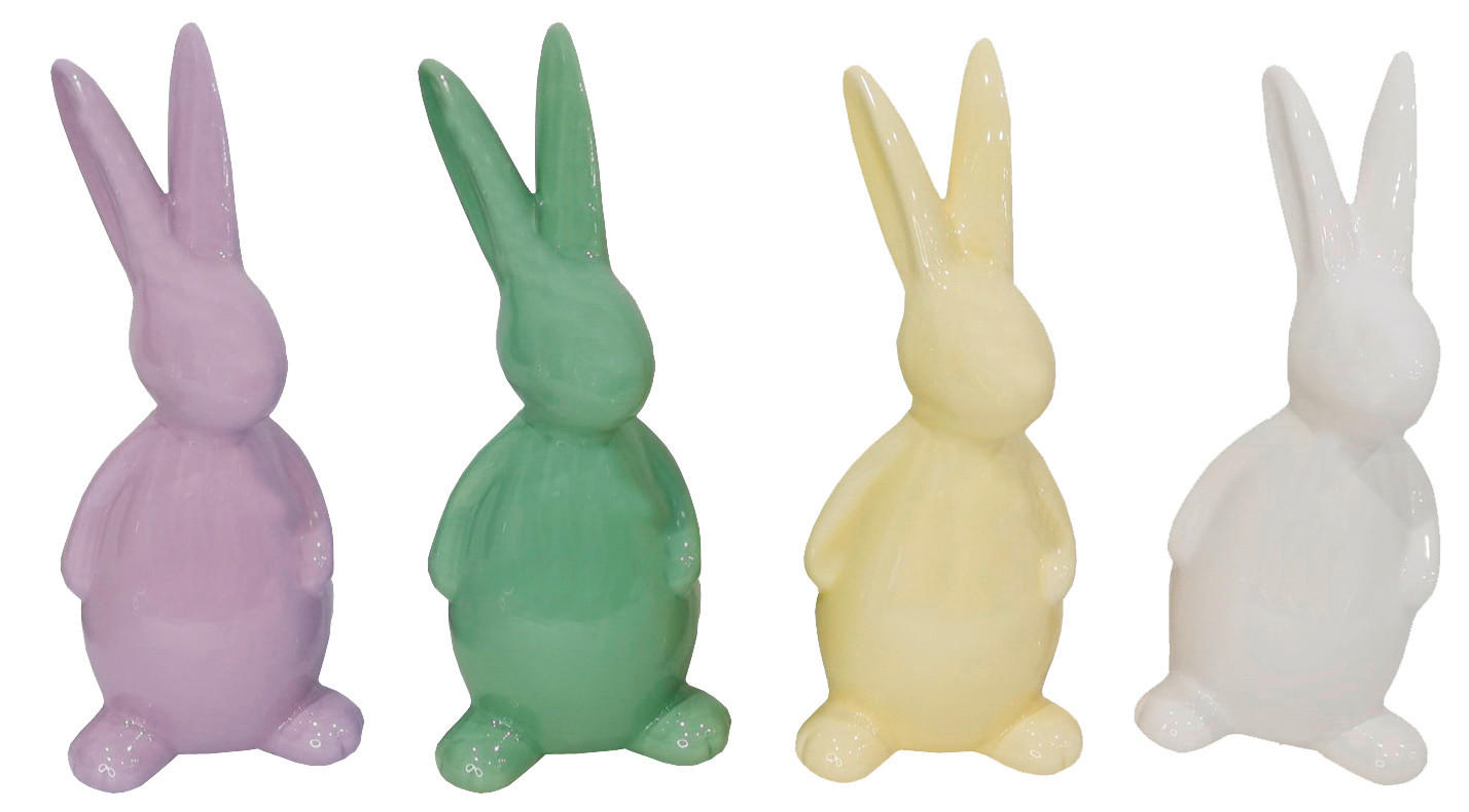 DEKOHASE - Gelb/Lila, LIFESTYLE, Keramik (8,7/19,2/8cm)