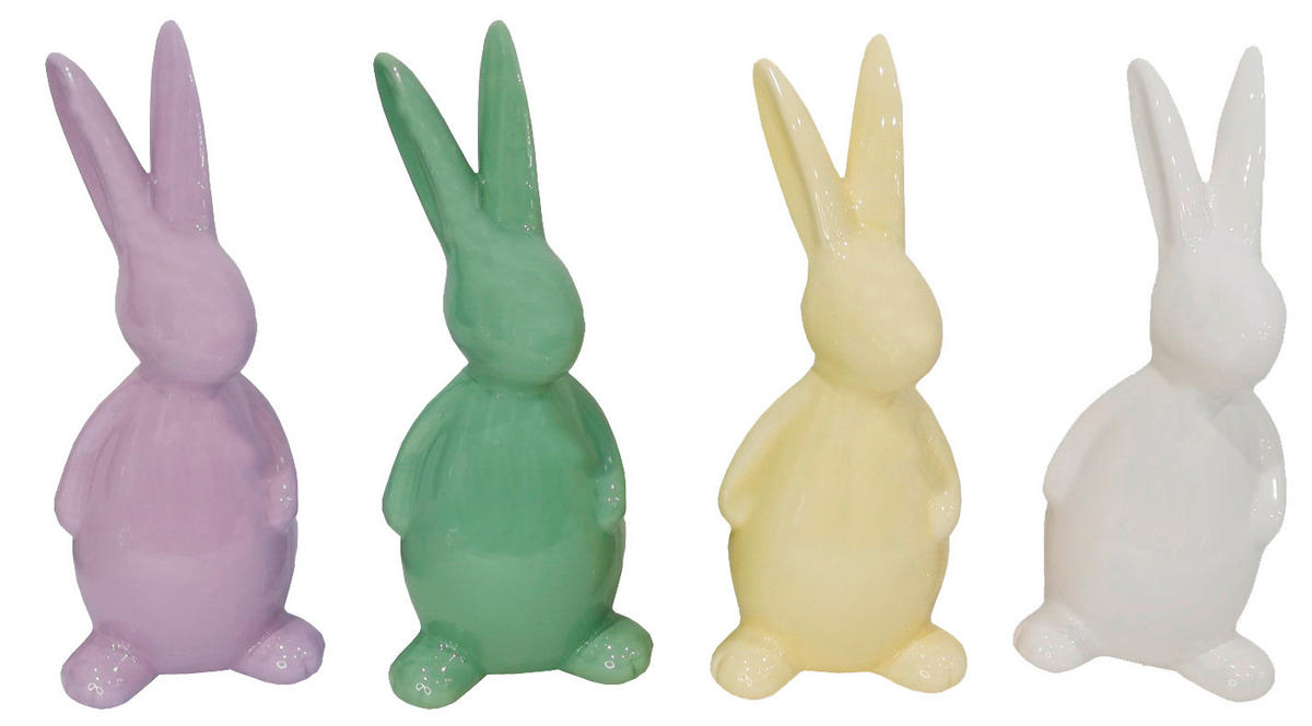 DEKOHASE - Gelb/Lila, LIFESTYLE, Keramik (8,7/19,2/8cm)