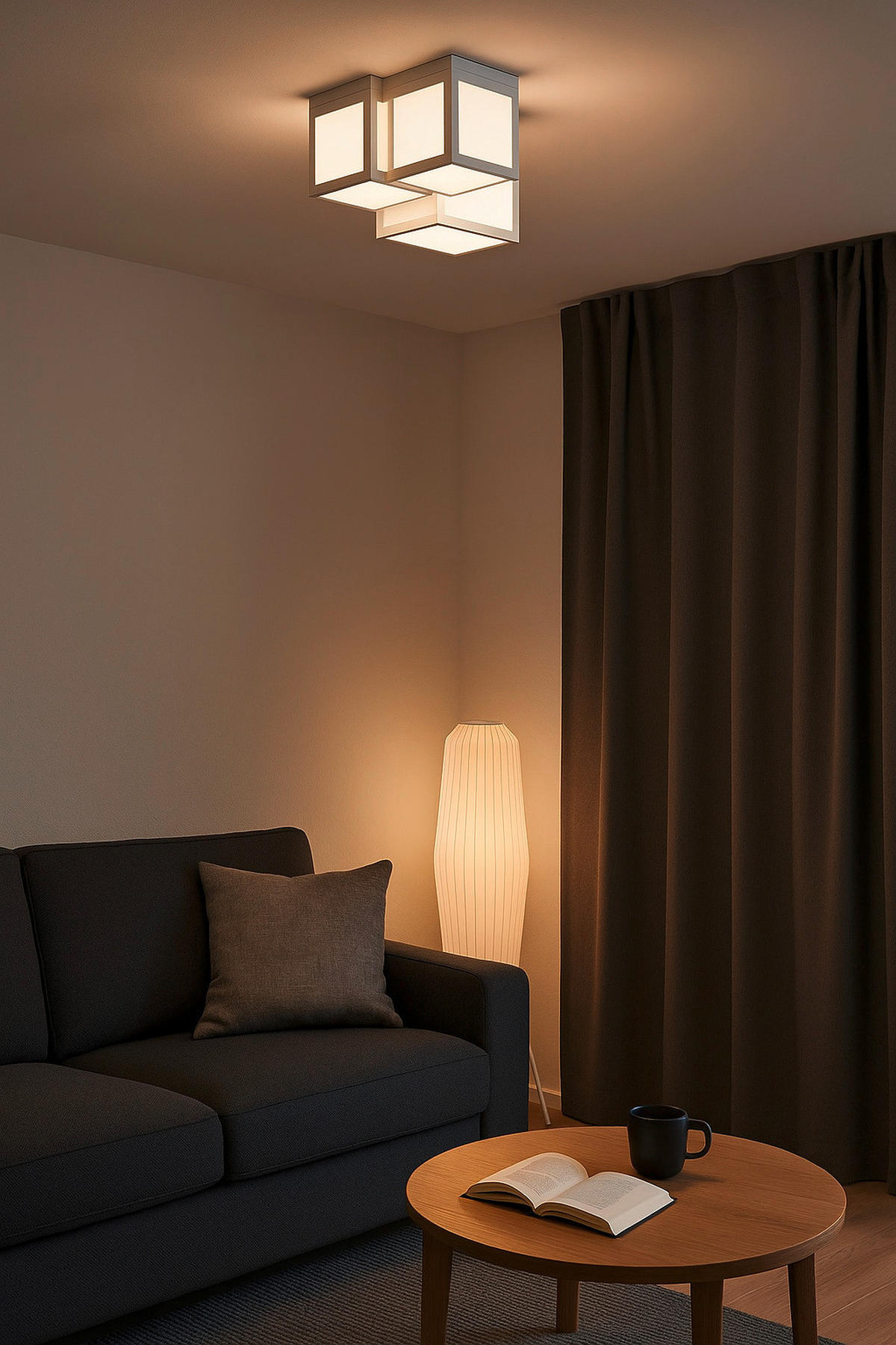 LED-DECKENLEUCHTE 45,5/32/38 cm   - Weiß, Trend, Kunststoff/Metall (45,5/32/38cm) - Brilliant
