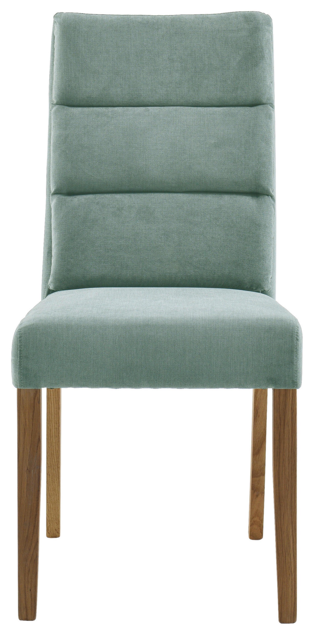 STUHL in Holz, Textil Eichefarben, Mintgrün  - Eichefarben/Mintgrün, KONVENTIONELL, Holz/Textil (47/95/64cm) - Cantus