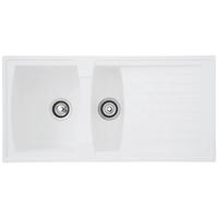 SPÜLE 1712BOSTON100X50W  - Weiß, Trend, Glas/Kunststoff (100/20/50cm) - Respekta