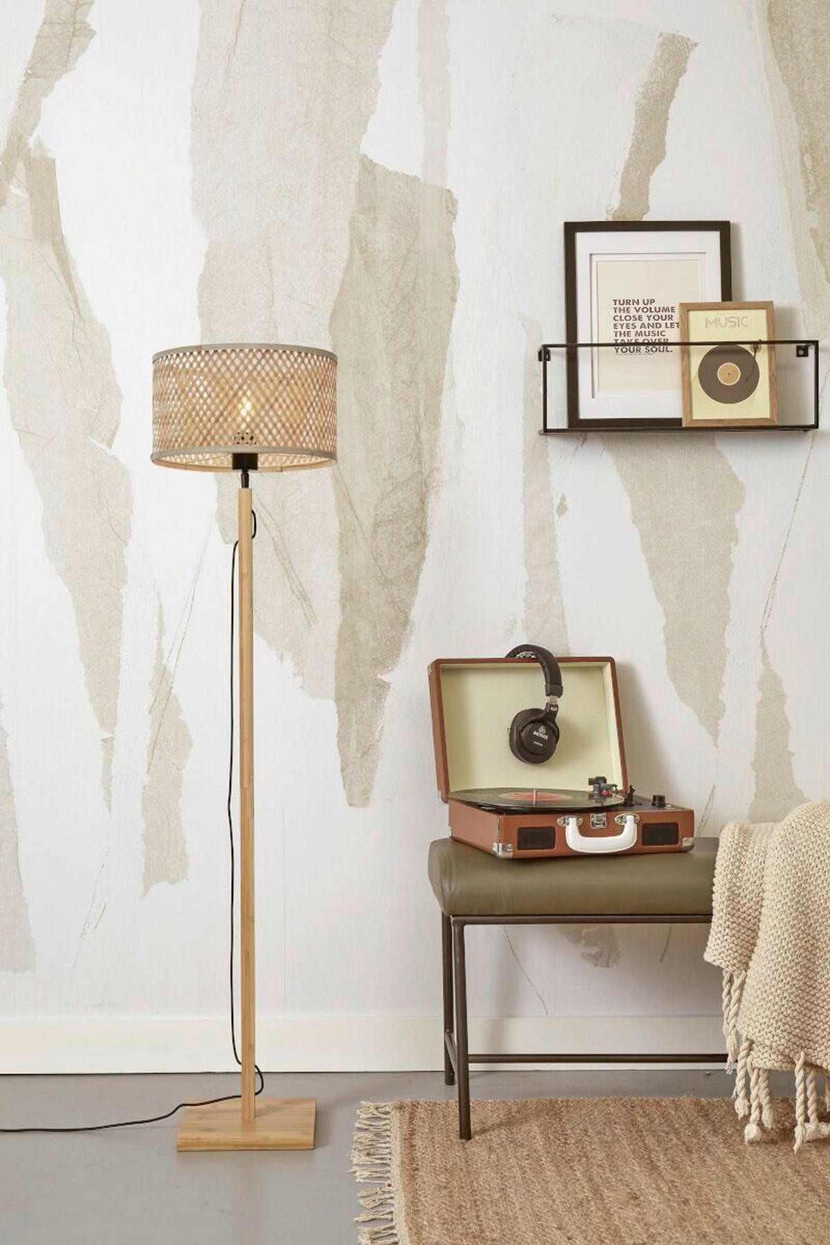 STOJACÍ LAMPA, 58/32/150 cm - přírodní barvy, Trend (58/32/150cm) - Good & Mojo