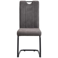 SCHWINGSTUHL  in Eisen Webstoff  - Anthrazit/Beige, Design, Textil/Metall (43/99/58cm) - Boxxx