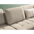 ECKSOFA in Chenille Beige  - Beige/Schwarz, Natur, Textil/Metall (288/233cm) - Valnatura