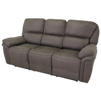 3-SITS SOFFA i grå  - grå, Design, metall/textil (206/96/98cm) - Livetastic