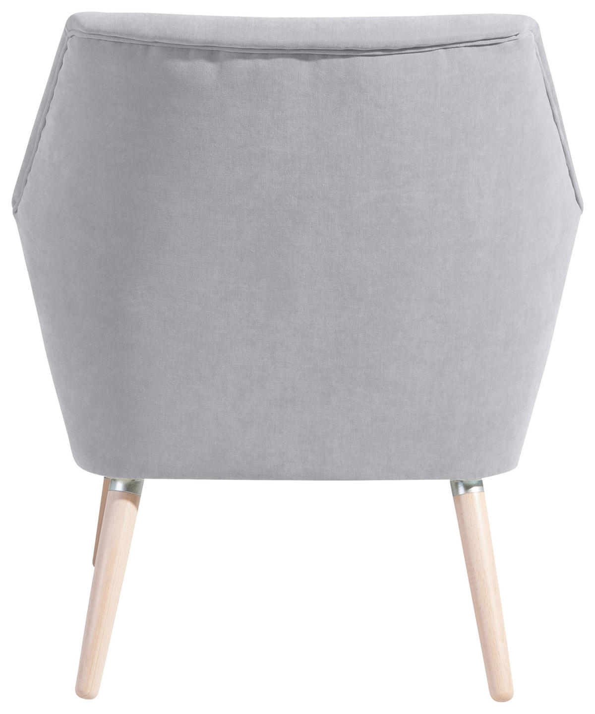 SESSEL Velours Silberfarben    - Buchefarben/Silberfarben, Design, Holz/Textil (67/81/71cm) - Max Winzer