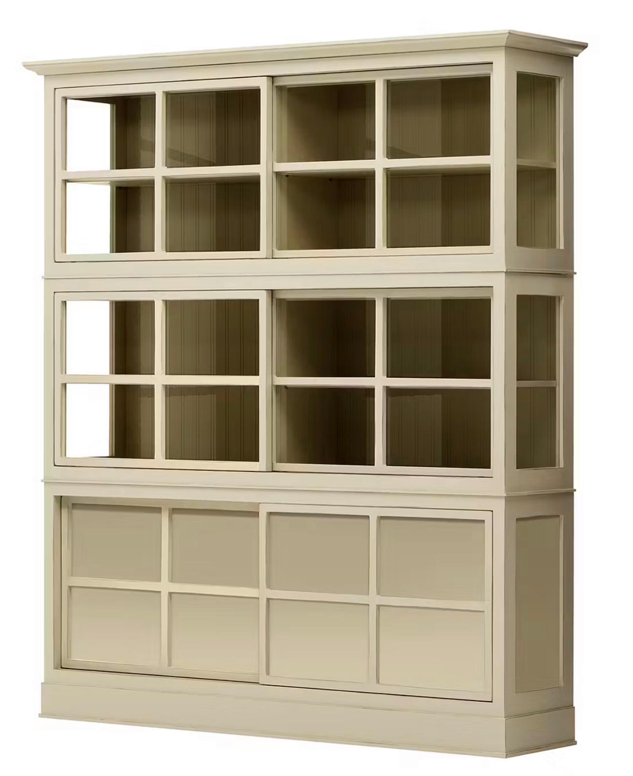 HIGHBOARD UrbanClass  in 190,5/219,5/49 cm  - Elfenbein, LIFESTYLE, Glas/Holz (190,5/219,5/49cm) - Livetastic