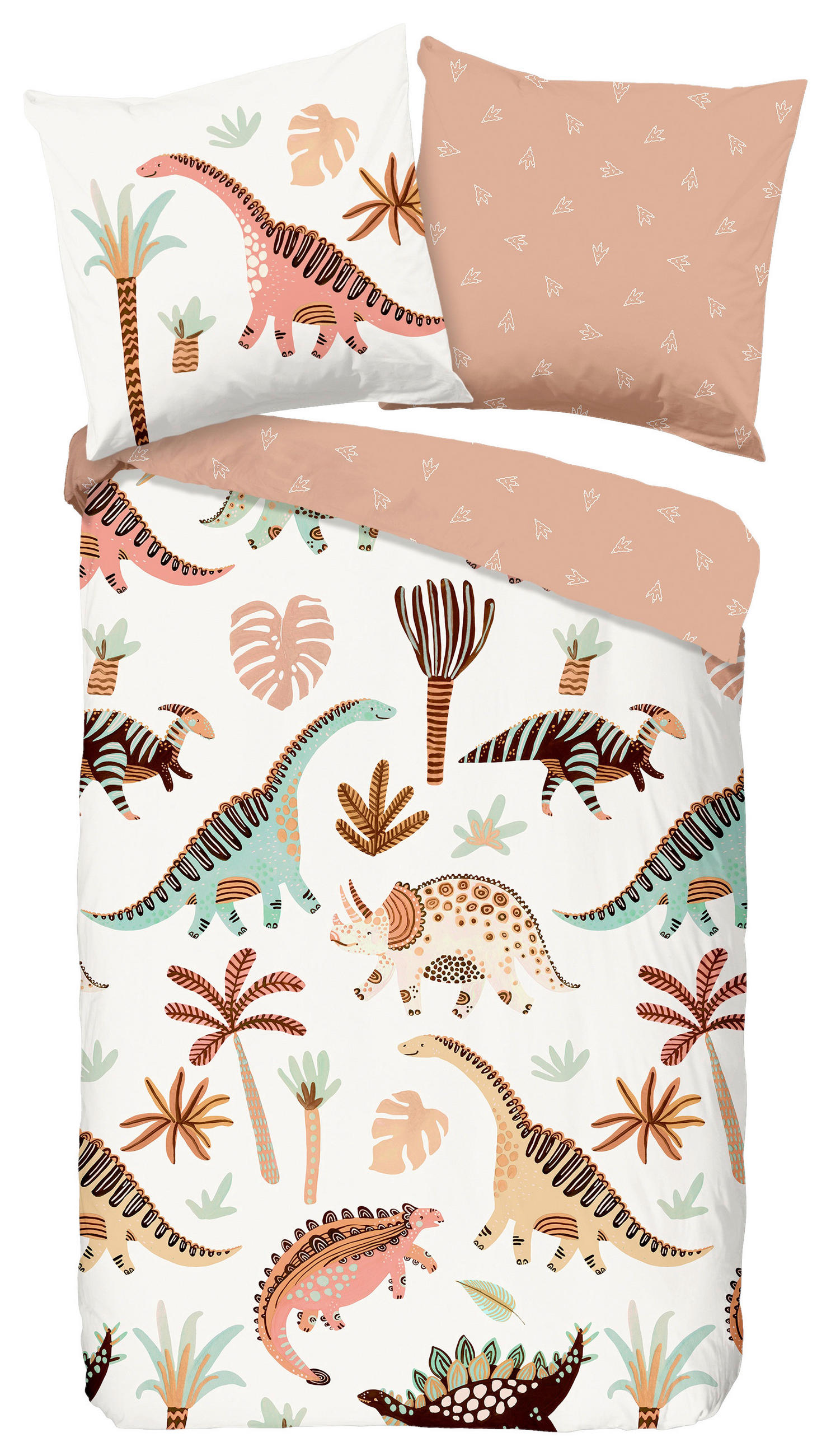 KINDERBETTWÄSCHE Dino Renforcé 135/200 cm  - Multicolor, Design, Textil (135/200cm)