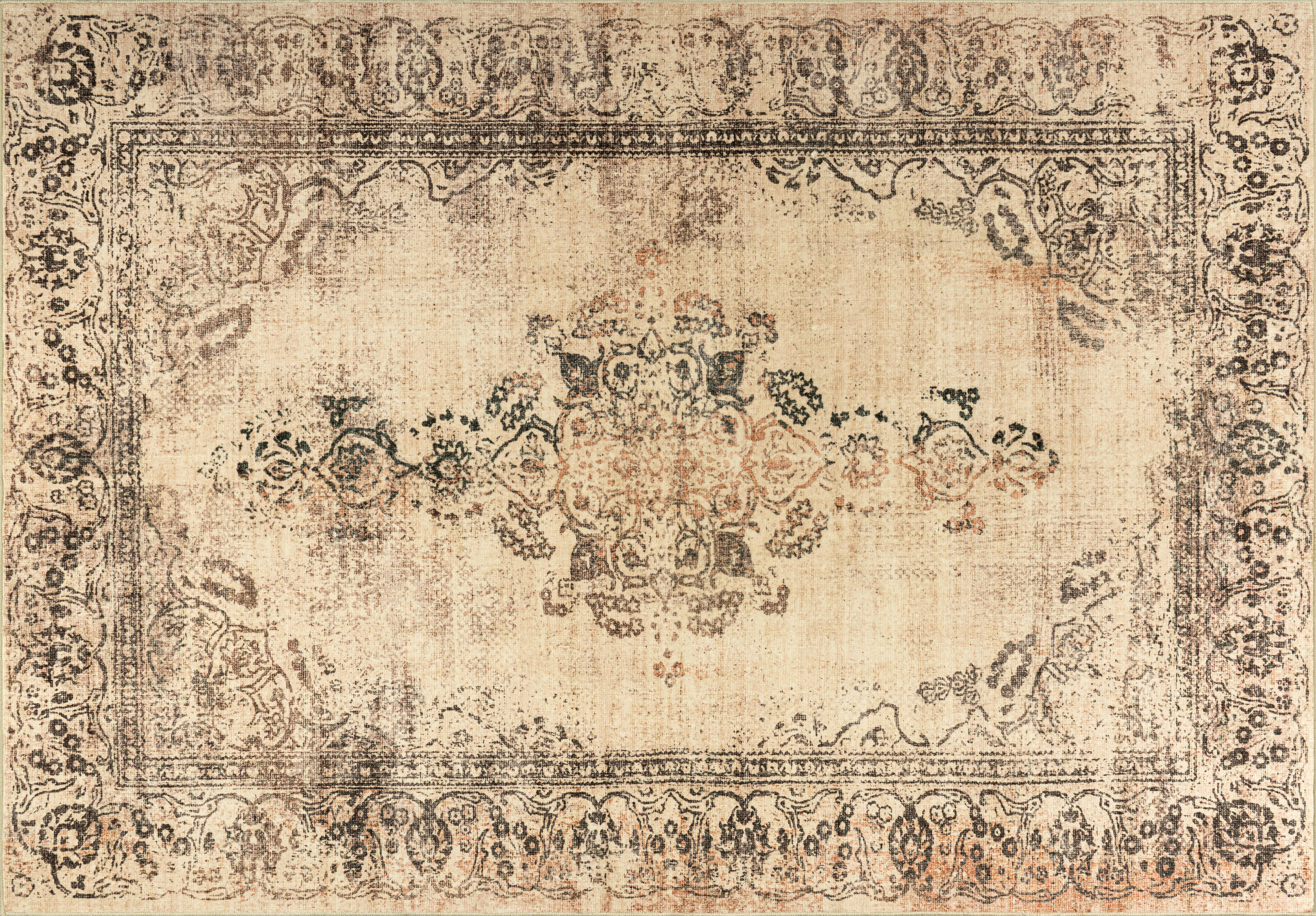 wash+dry Flachwebeteppich Lisora Beige 160x230 cm