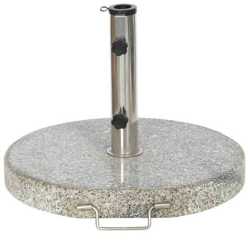 SONNENSCHIRMSTÄNDER - Silberfarben/Hellgrau, KONVENTIONELL, Stein/Metall (50/6/50cm) - Siena Garden