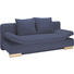 SCHLAFSOFA Blau - Blau/Buchefarben, LIFESTYLE, Holz/Textil (195/75/90/145cm) - NOVEL