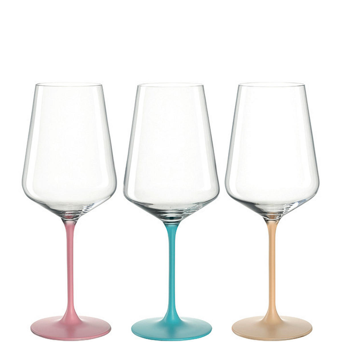 GLÄSERSET Brera 6-teilig  - Transparent/Orange, Design, Glas (9,5/24/9,5cm) - Leonardo