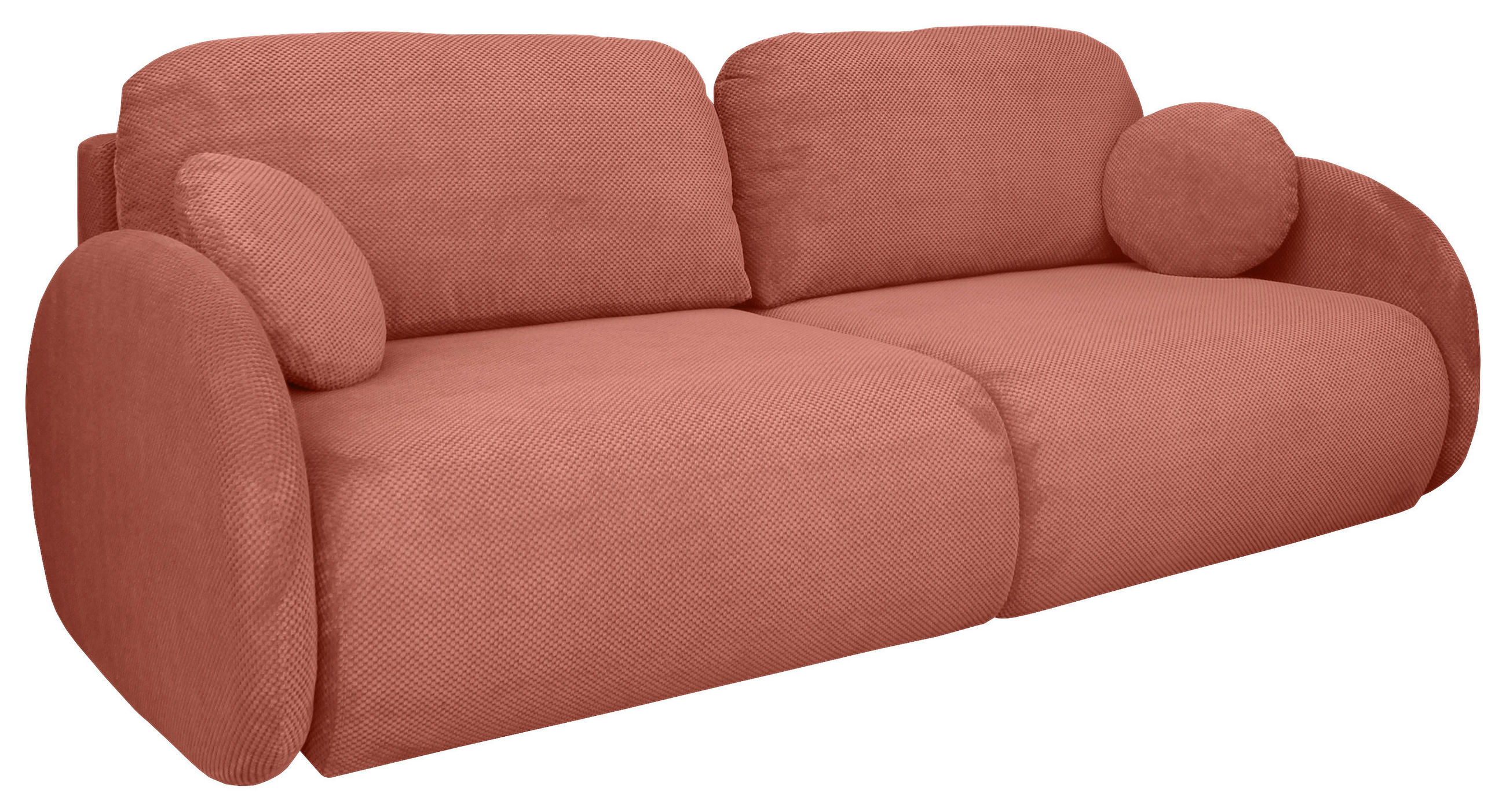 SCHLAFSOFA Chenille Altrosa  - Schwarz/Altrosa, KONVENTIONELL, Kunststoff/Textil (222/90/100cm) - Carryhome