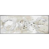 ÖLGEMÄLDE Abstraktes 150/55 cm  - Beige/Silberfarben, Design, Naturmaterialien/Holz (150/55cm) - Monee