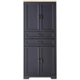 AKTENSCHRANK Graphitfarben, Eiche Artisan  - Graphitfarben/Eiche Artisan, KONVENTIONELL, Holzwerkstoff (86/204/38cm) - Carryhome