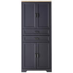 AKTENSCHRANK 86/204/38 cm  - Graphitfarben/Eiche Artisan, KONVENTIONELL, Holzwerkstoff (86/204/38cm) - Carryhome