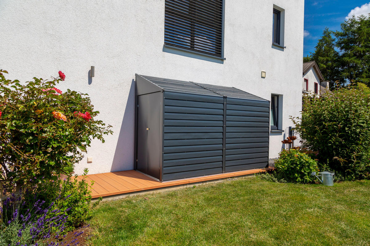 GERÄTEHAUS 295/208/124 cm  - Grau, Basics (295/208/124cm) - Ambia Garden