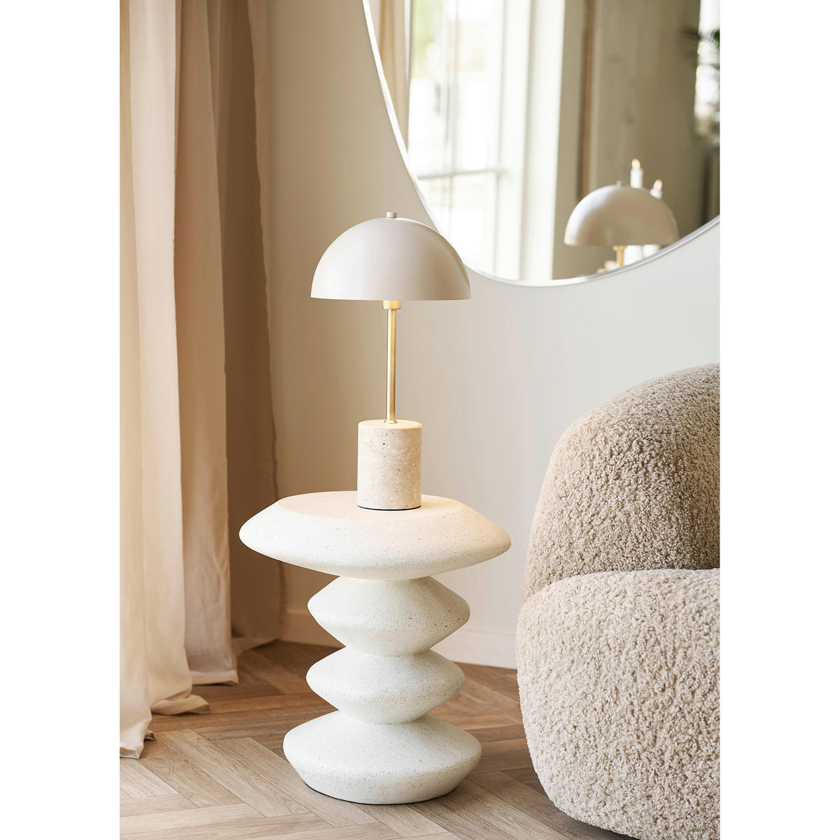 SIDOBORD i sten 36/36/45,5 cm  - vit, Basics, sten (36/36/45,5cm)