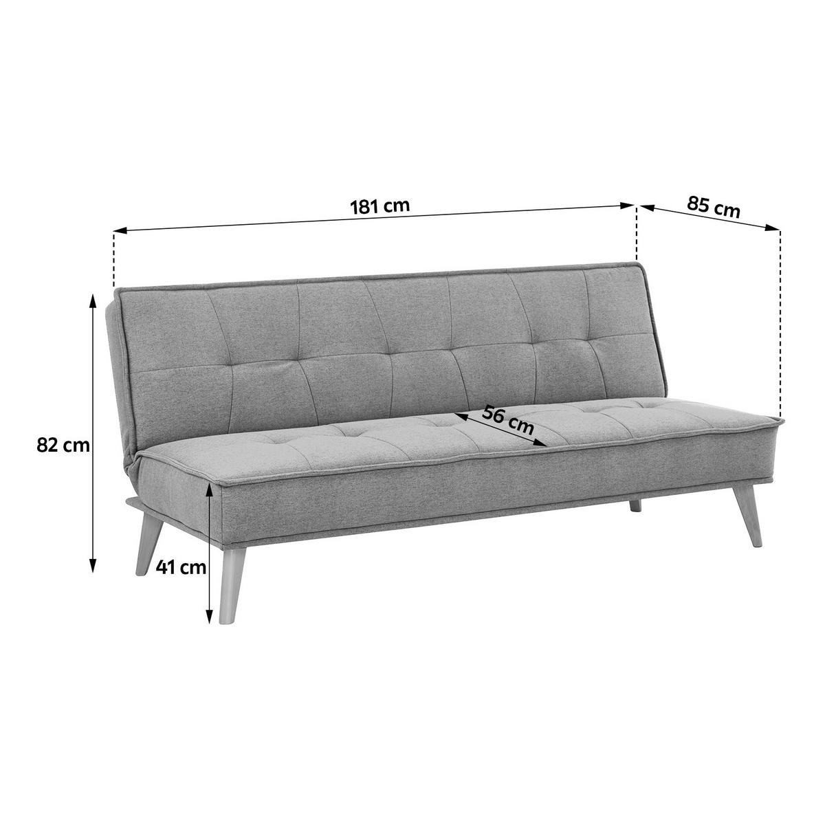 SCHLAFSOFA Webstoff Gelb  - Gelb/Kieferfarben, Design, Holz/Textil (181/82/85cm) - MID.YOU