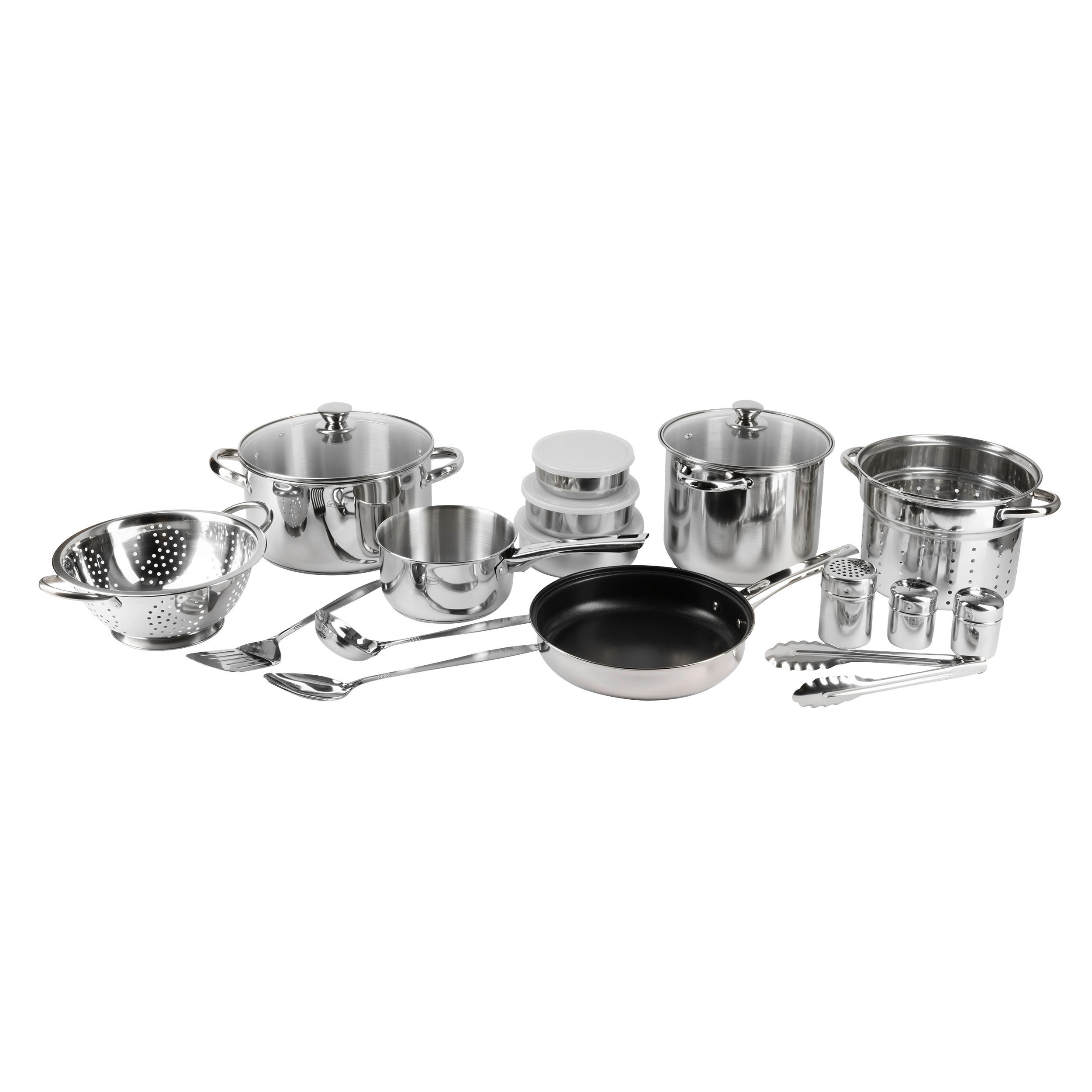 KOCHTOPFSET 18-teilig  - Silberfarben, Basics, Glas/Metall - SAN IGNACIO