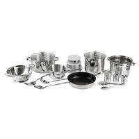 KOCHTOPFSET 18-teilig  - Silberfarben, Basics, Glas/Metall