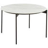 COUCHTISCH in Metall, Keramik 83/83/42 cm  - Schwarz/Weiß, Design, Keramik/Metall (83/83/42cm) - Venjakob