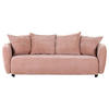 SCHLAFSOFA in Flachgewebe Altrosa  - Schwarz/Altrosa, KONVENTIONELL, Kunststoff/Textil (250/74/108cm) - Carryhome