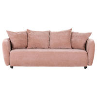 SCHLAFSOFA in Flachgewebe Altrosa  - Schwarz/Altrosa, Konventionell, Kunststoff/Textil (250/74/108cm) - Carryhome