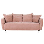 SCHLAFSOFA Flachgewebe Altrosa  - Schwarz/Altrosa, KONVENTIONELL, Kunststoff/Textil (250/74/108cm) - Carryhome
