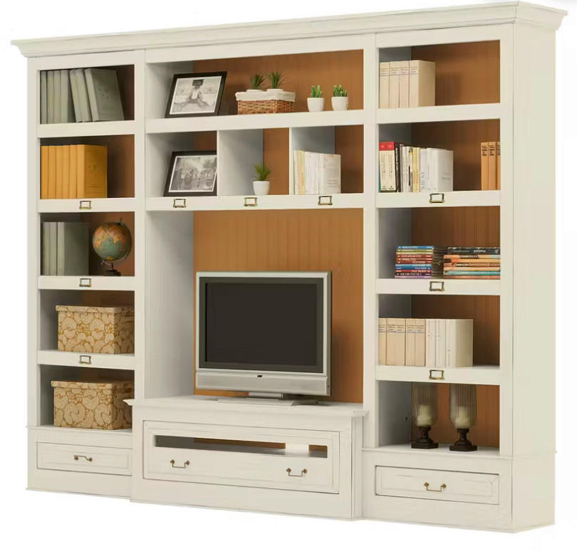 WOHNWAND UrbanClass 2-teilig  in Weiß, Currygelb  311/238,5/52-46,5 cm  - Currygelb/Bronzefarben, LIFESTYLE, Holz/Metall (311/238,5/52-46,5cm) - Livetastic