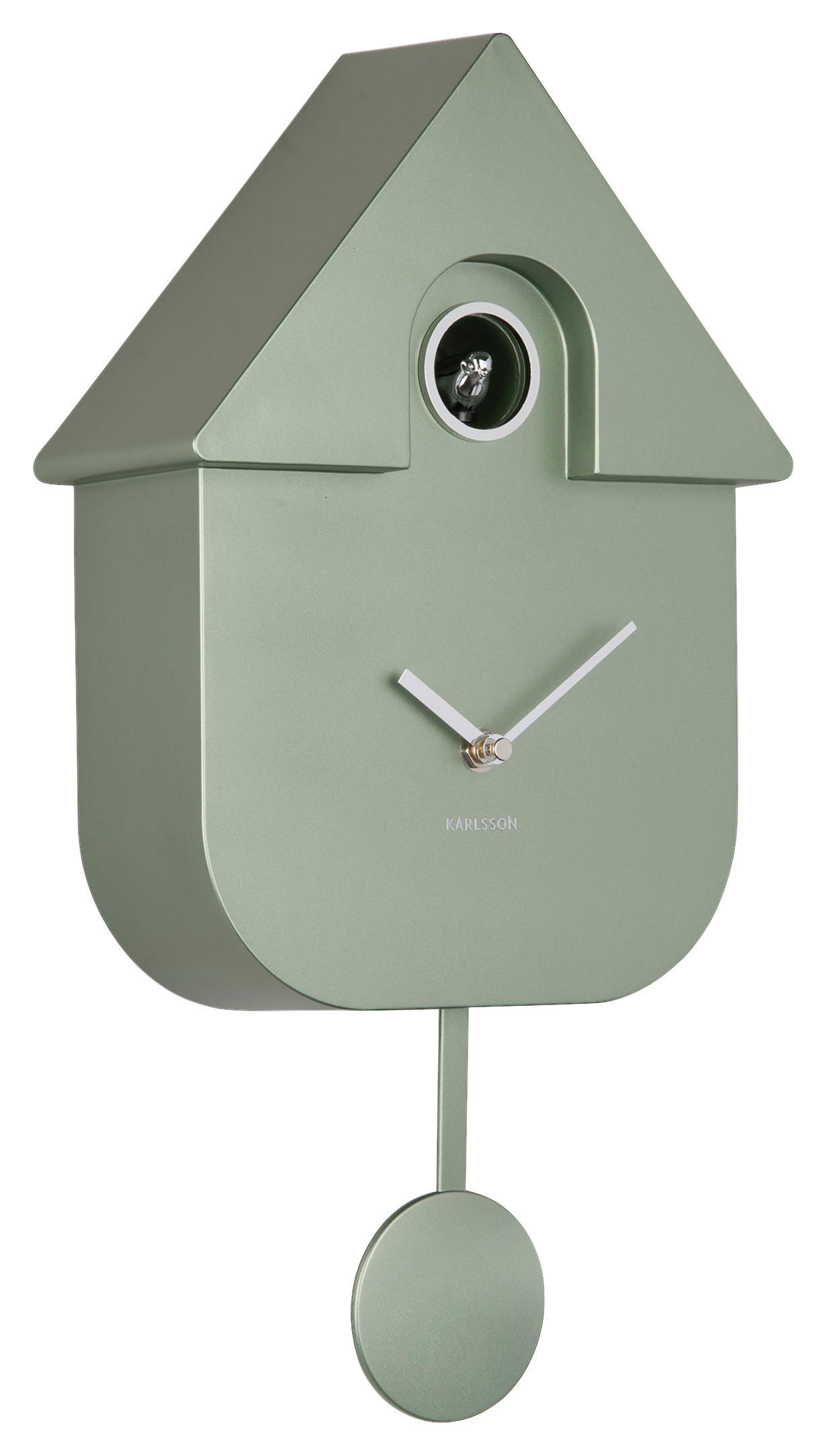 WANDUHR Cuckoo Dunkelgrün 21,5/41/8,5 cm  - Dunkelgrün, Basics, Kunststoff (21,5/41/8,5cm) - Karlsson