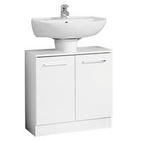 WASCHBECKENUNTERSCHRANK 60/62/33 cm  - Chromfarben/Weiß, KONVENTIONELL, Holzwerkstoff (60/62/33cm) - Carryhome