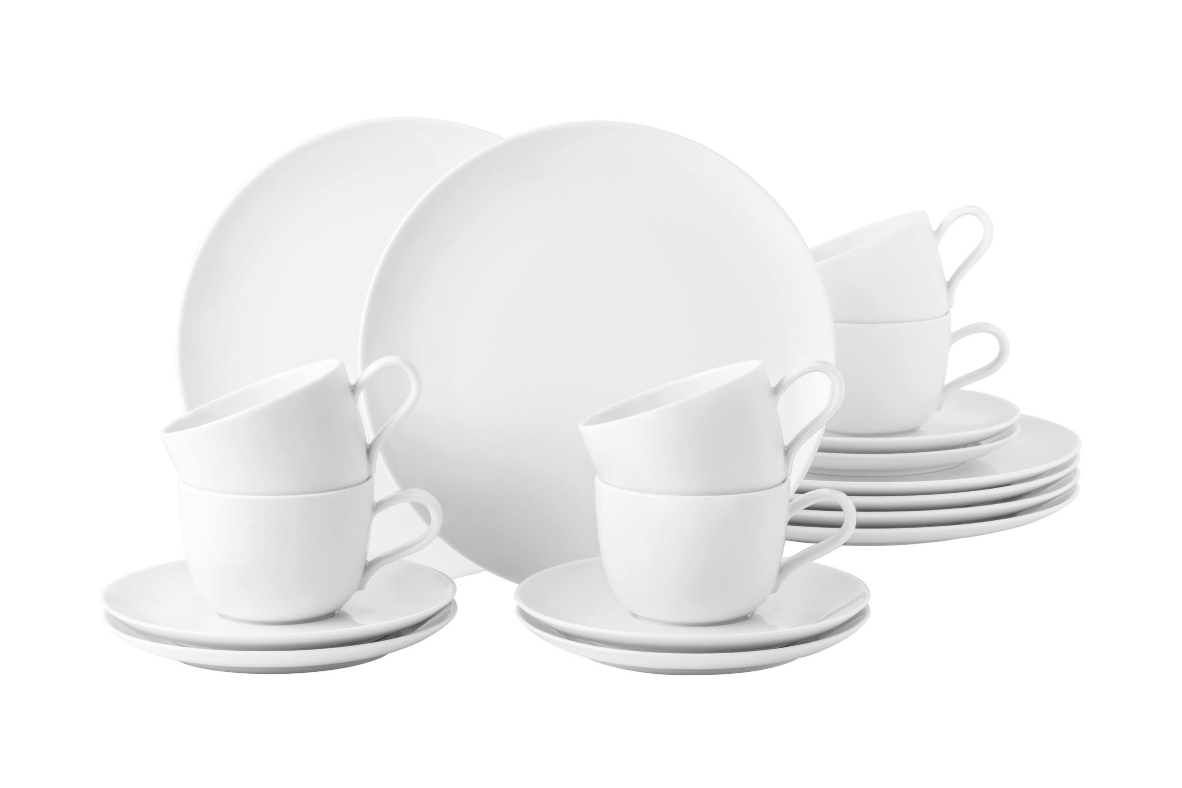 KÁVOVÁ SOUPRAVA porcelán keramika  - bílá, Basics, keramika - Seltmann Weiden