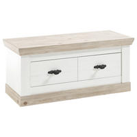 GARDEROBENBANK - Hellbraun/Schwarz, Design, Metall (107/50/45cm) - MID.YOU