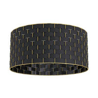DECKENLEUCHTE 48/25 cm   - Messingfarben/Schwarz, Design, Textil/Metall (48/25cm) - Eglo