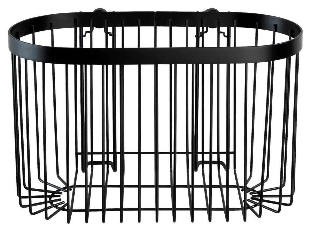 DUSCHKORB - Schwarz, Basics, Metall (27/17/15cm) - Wenko